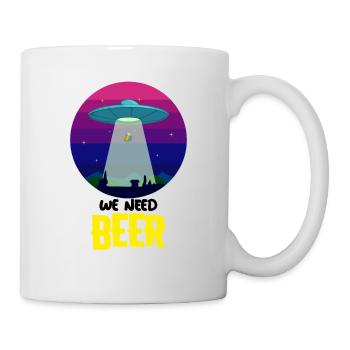 We need beer UFO beer gift - Mug - white - Right
