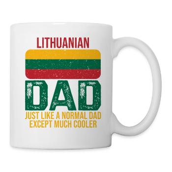 Lithuanian father Lithuania flag for Father's Day - Mug - white - Right