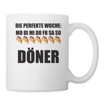 Döner Dönerbude Döner Kebab Dürüm Dönermann - Tasse - Weiß - Rechts