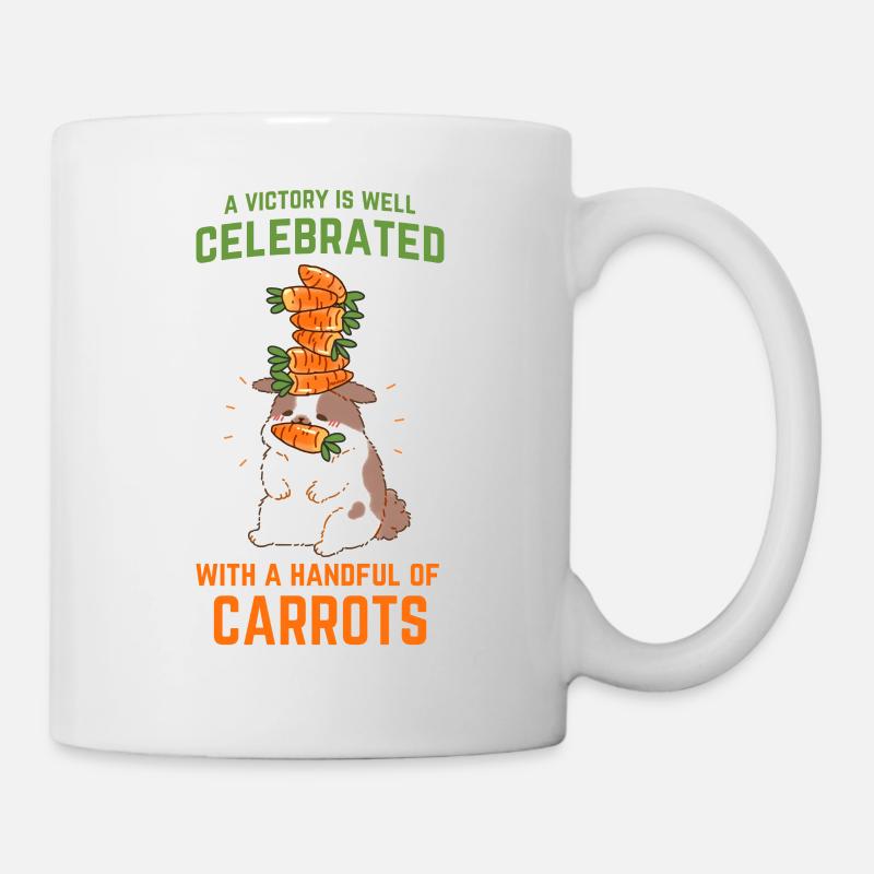 Lapin lapin carotte lapin légumes - Mug blanc - blanc