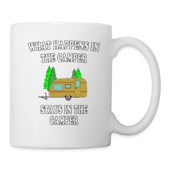 What Happens In The Camper Stays In The Camper - Mug - white - Right