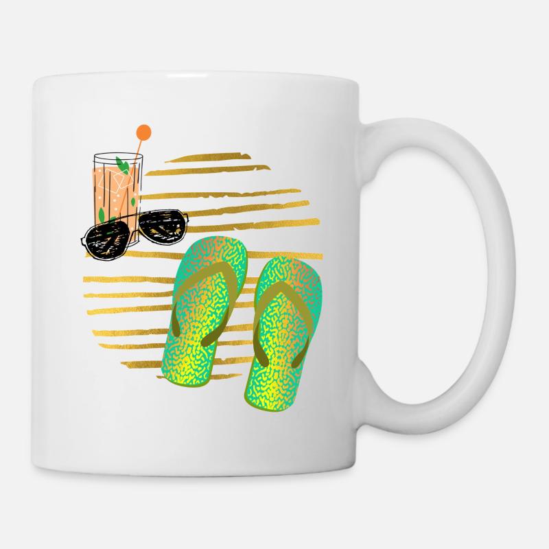 Été, plage et soleil. - Mug blanc - blanc