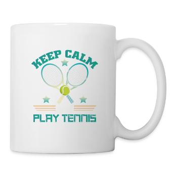 Tennis game hobby sport shirt design - Mug - white - Right