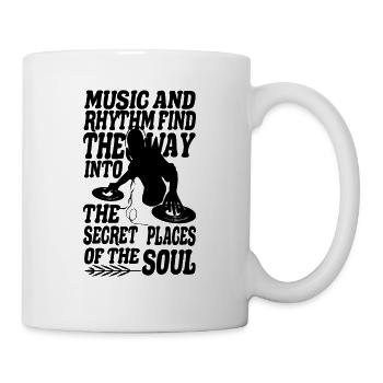 cool Dj gift music and rhythm - Mug - white - Right