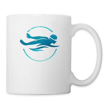 Natation - Mug blanc - blanc - Droite