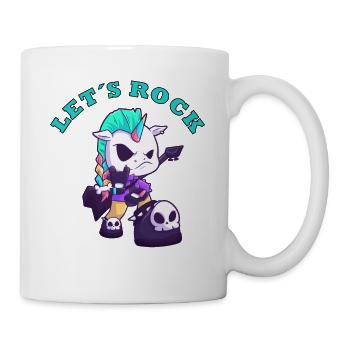 Let's rock unicorn metal music unicorn - Mug - white - Right