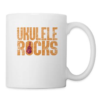 Roches de ukulélé - Mug blanc - blanc - Droite
