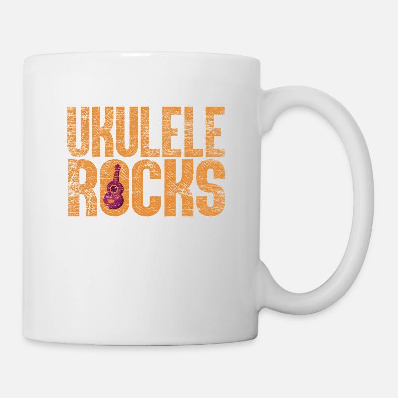 Ukulele Rocks - Tasse - Weiß