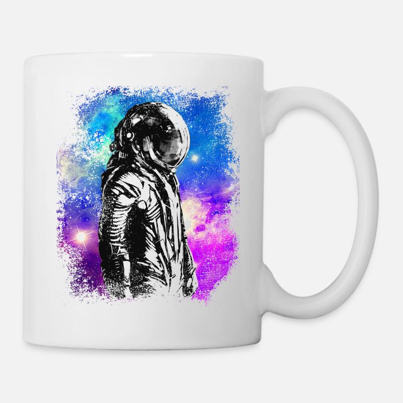 Astronaute de la NASA Lune Espace coloré Astro Galaxy St - Mug blanc - blanc