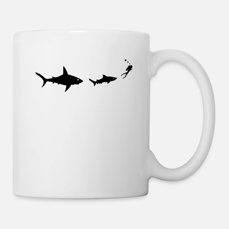 Plongée Megalodon Shark Diver Meg Shark Diver - Mug blanc - blanc