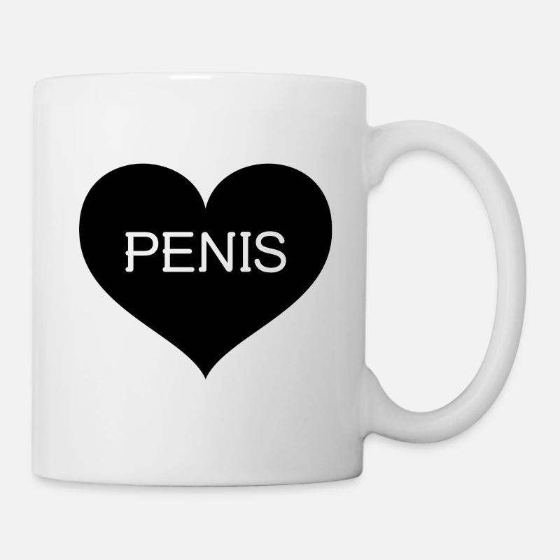 Ich liebe Penisherz - Tasse - Weiß