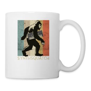 Sasquatch Bigfoot Synthesizer Analog - Synth Nerd - Mug - white - Right