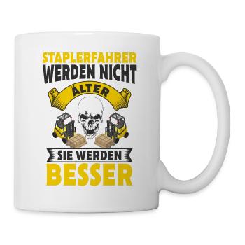 Gabelstapler - Tasse - Weiß - Rechts