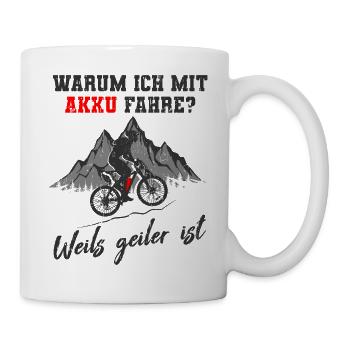 E-Bike - Tasse - Weiß - Rechts