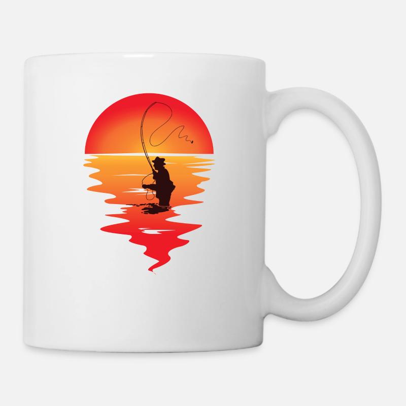 Pêche à la mouche Pêche à la mouche - Mug blanc - blanc