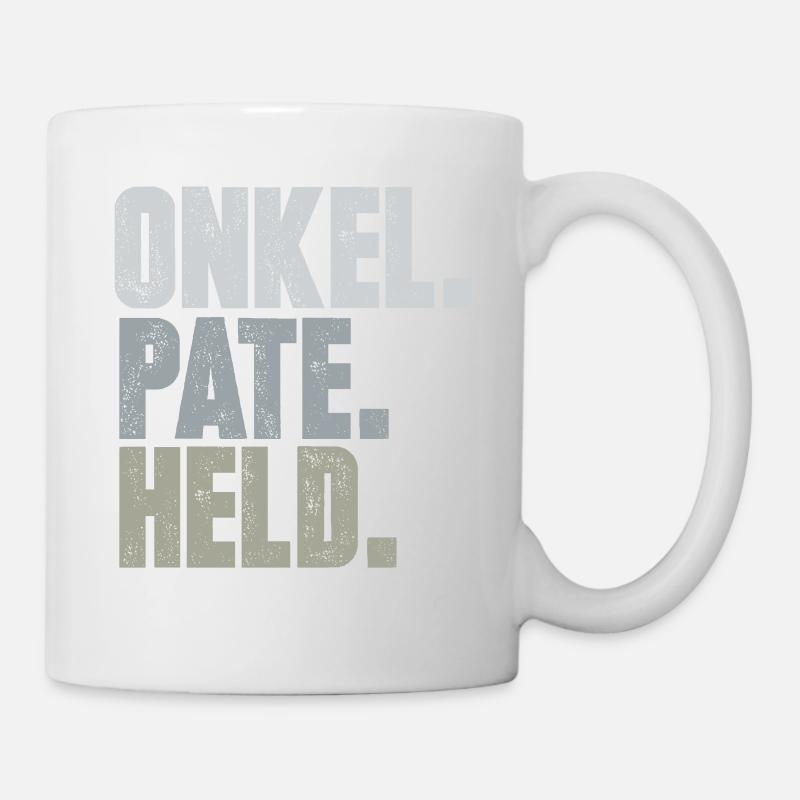 Onkel Pate Held Patenonkel lustig Taufpate - Tasse - Weiß