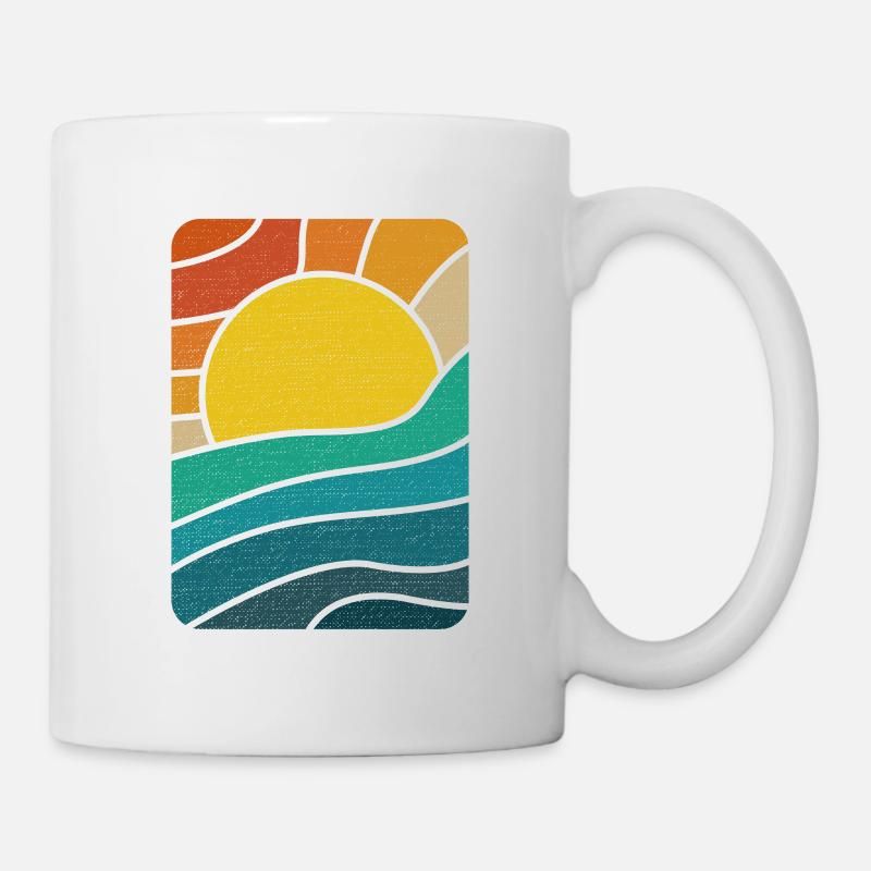 Mer Soleil Rayon de soleil Lumière du Soleil - Mug blanc - blanc