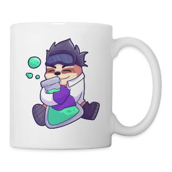 mad scientist sloth nerd - Mug - white - Right