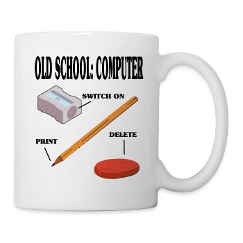 Old school computer pc technology - Mug - white - Right