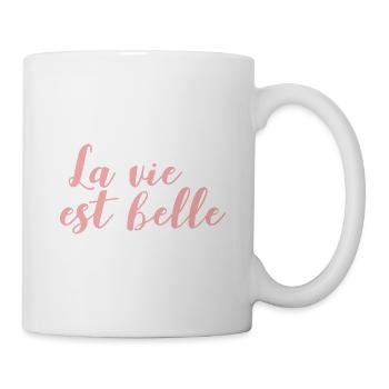 tee shirt la vie est belle tee shirt femme - Mug blanc - blanc - Droite