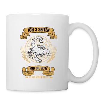 Stolzen Illustration Vom Sternzeichen Skorpion - Tasse - Weiß - Rechts