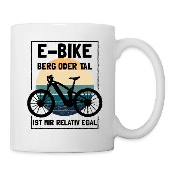 E-Bike Lustig Fahrrad Fahrradfahren Elektrofahrrad - Tasse - Weiß - Rechts