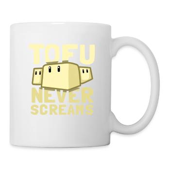 Vegan Geschenk Spruch T-shirt Vegetarier Tofu - Tasse - Weiß - Rechts