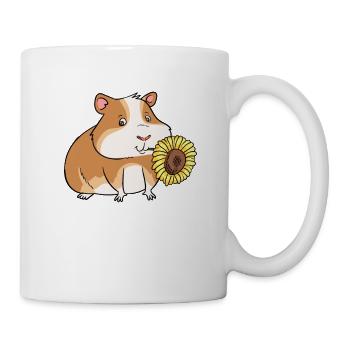 Cobaye cobaye fleur fleur rongeur - Mug blanc - blanc - Droite