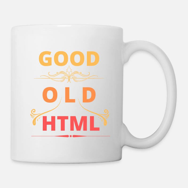 Good Old HTML web design - Mug - white