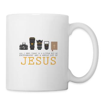 Fotografie und Jesus Christ Fotograf - Tasse - Weiß - Rechts