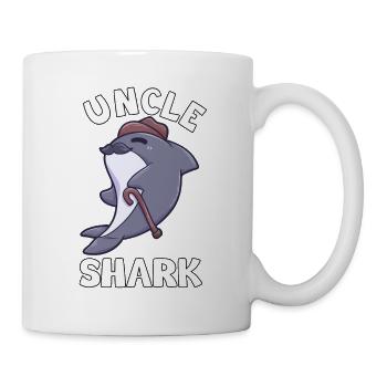 Uncle Shark uncle man brother shark - Mug - white - Right