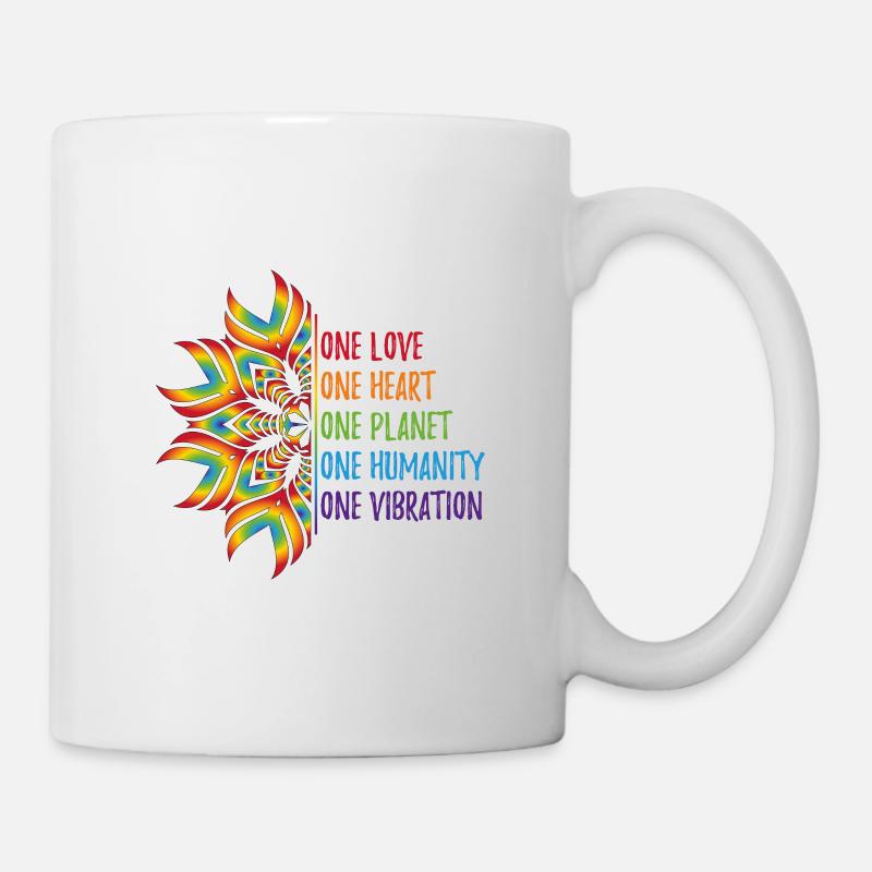 One Love mandala - Tasse - Weiß