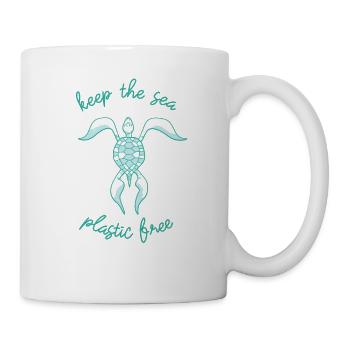 Keep The Sea Plastic Free - Stop Ocean Pollution - Mug - white - Right