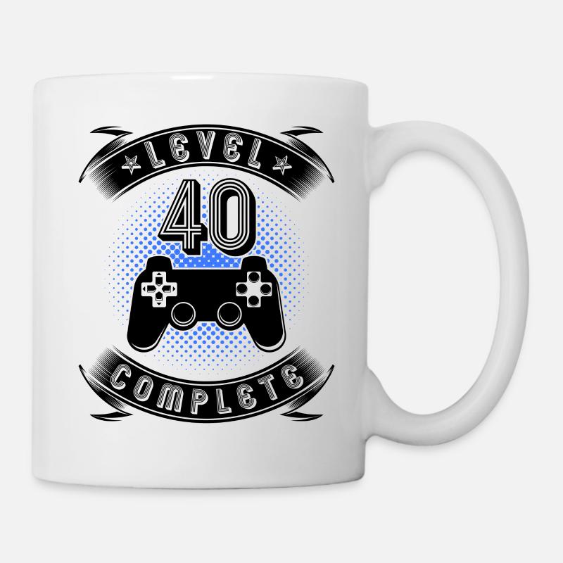 Level 40 Complete 40th Birthday Gamer Gift - Mug - white