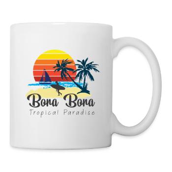 Bora Bora - Sommerurlaub Malediven Reiseziel Gesch - Tasse - Weiß - Rechts
