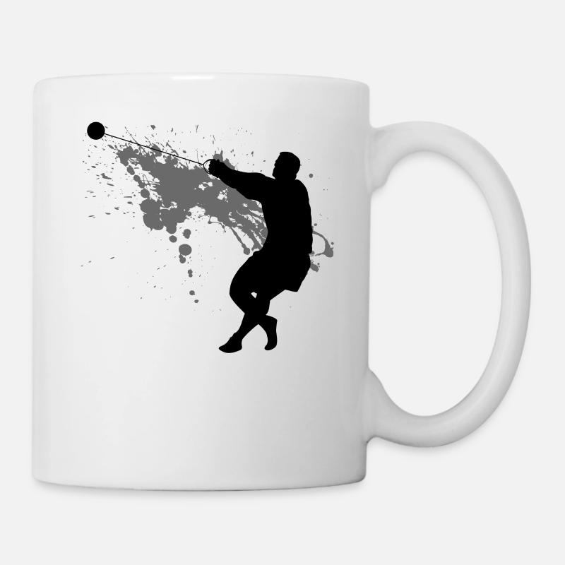 Hammer throw hammer thrower heavy athletics gift - Mug - white