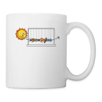 Children sun planet planets Newton pendulum Pluto - Mug - white - Right