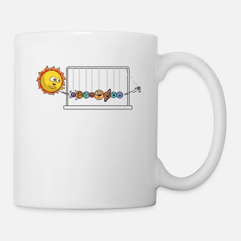 Enfants planète soleil planètes Newton pendule Pluton - Mug blanc - blanc
