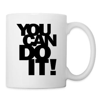 You Can Do It! Motivational Quote Gift - Mug - white - Right