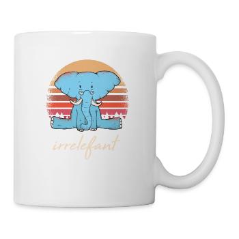 Irrelefant Elefant Wortwitz - Tasse - Weiß - Rechts