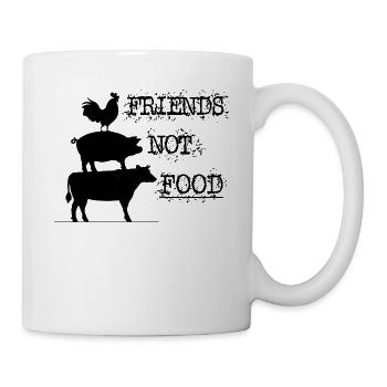 Friends Not Food Vegan Vegan Bien-être animal - Mug blanc - blanc - Droite