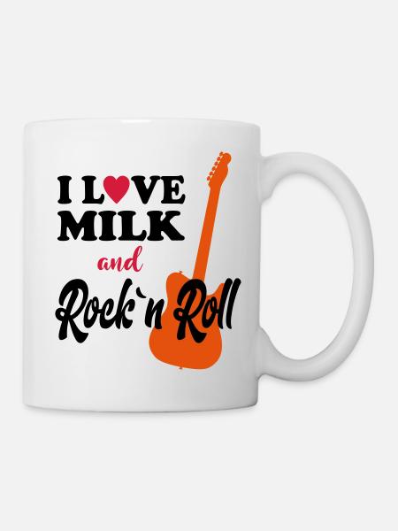 Child baby birthday saying milk rockn roll music - Mug - white