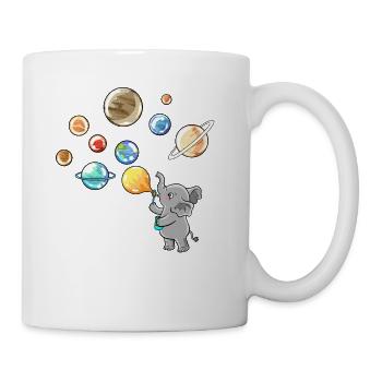 Sonnenystem Planeten Elefant Luftballons - Tasse - Weiß - Rechts