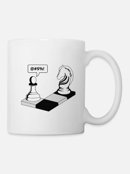 Schach - Niedliches Schachspieler-Großmeister-Stra - Tasse - Weiß