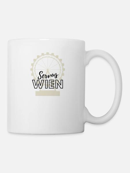 Cooles Servus Wien Riesenrad Design Österreich - Tasse - Weiß