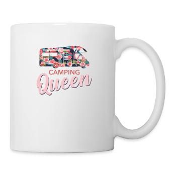 Motorhome Queen with Pink Red Roses I Womists - Mug - white - Right
