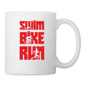 Multitâche Swim Bike Run Triathlon - Mug blanc - blanc - Droite