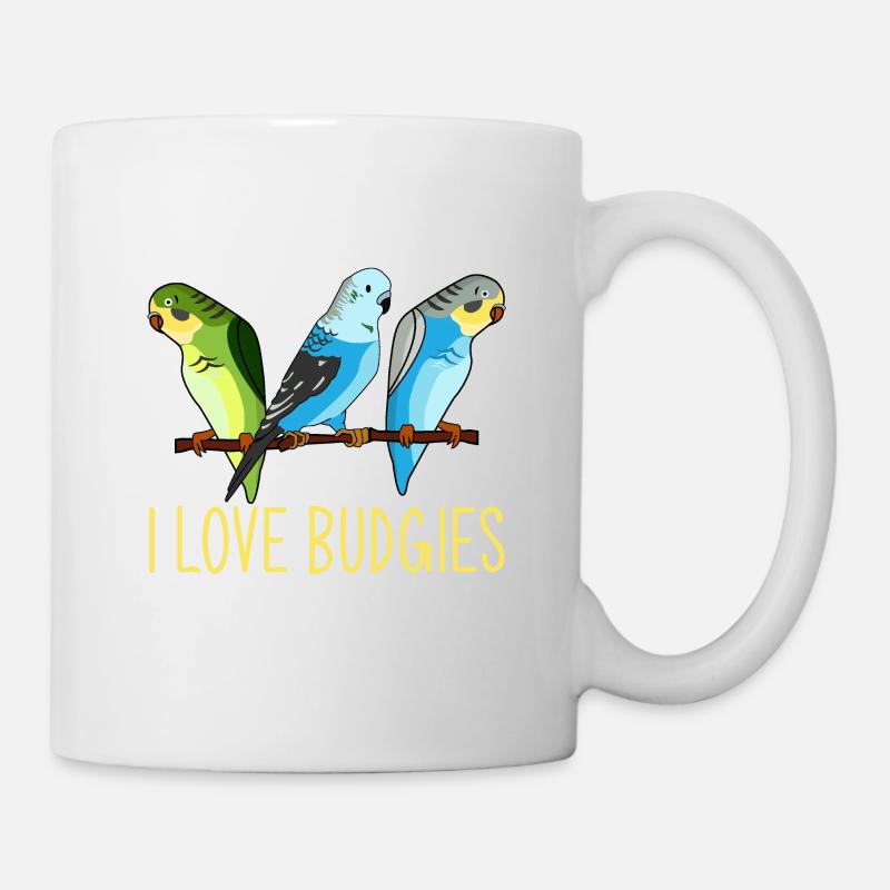 Perruche, Perruche Vintage, Perruche - Mug blanc - blanc