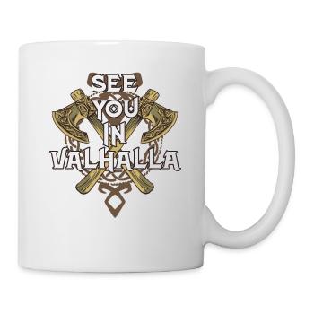 Rendez-vous à Valhalla Vikings Walhalla - Mug blanc - blanc - Droite