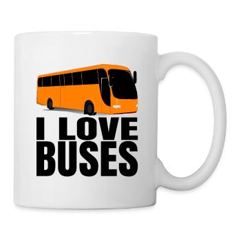 Bus Busfahrer Geburtstag Geschenkidee Herren - Tasse - Weiß - Rechts